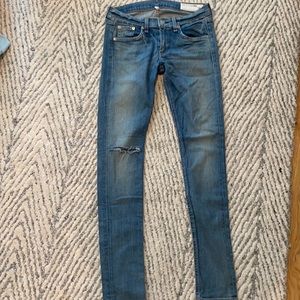 rag and bone skinny distressed jeans. Size 26